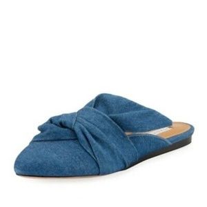 New Veronica Beard Denim Mule Slide Shoes 38.5